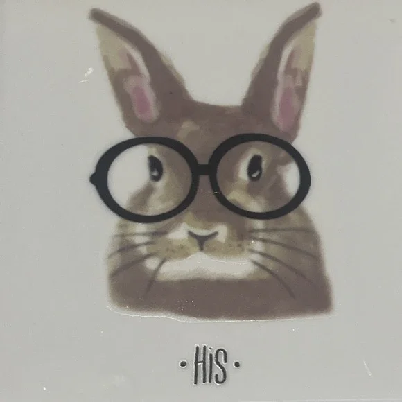 Grace's Teaware, Whimsical Bunny His & Hers Trinket /‎ Serving Small Plates - Picture 3 of 11